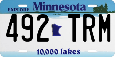 MN license plate 492TRM