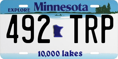 MN license plate 492TRP