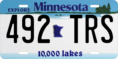 MN license plate 492TRS