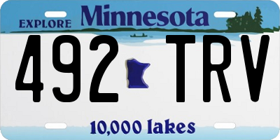 MN license plate 492TRV