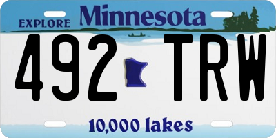 MN license plate 492TRW