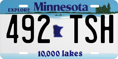 MN license plate 492TSH