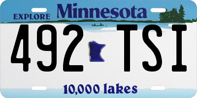 MN license plate 492TSI