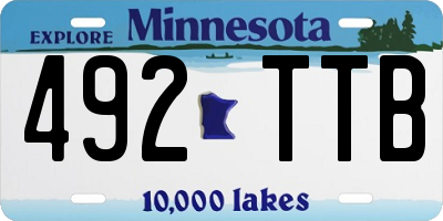 MN license plate 492TTB