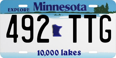 MN license plate 492TTG