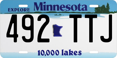 MN license plate 492TTJ