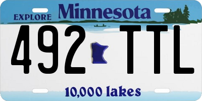 MN license plate 492TTL