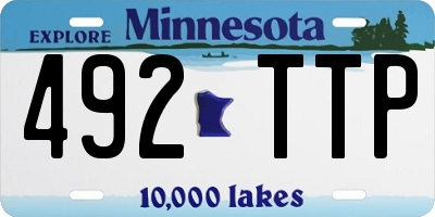 MN license plate 492TTP
