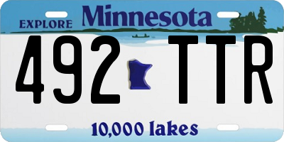 MN license plate 492TTR