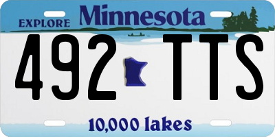MN license plate 492TTS