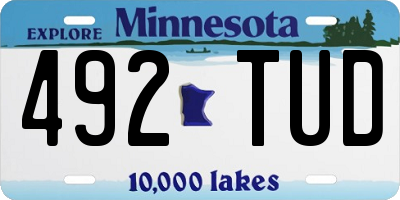 MN license plate 492TUD