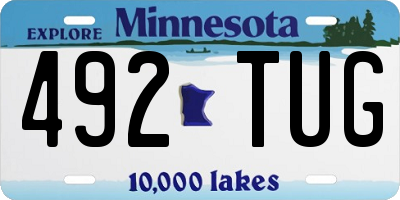 MN license plate 492TUG