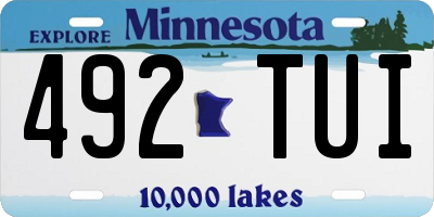 MN license plate 492TUI