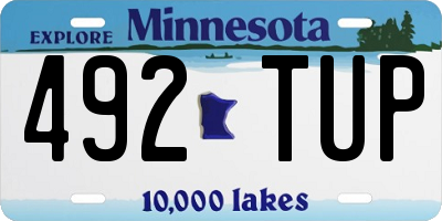 MN license plate 492TUP