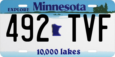 MN license plate 492TVF