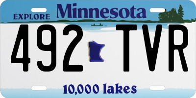 MN license plate 492TVR