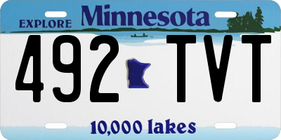 MN license plate 492TVT