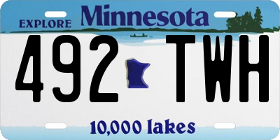 MN license plate 492TWH