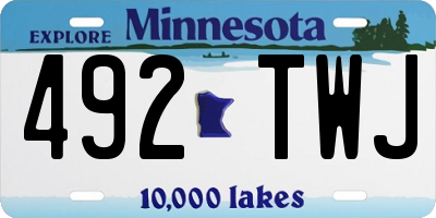 MN license plate 492TWJ