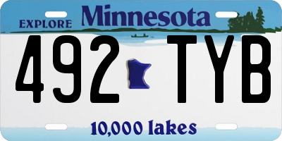 MN license plate 492TYB