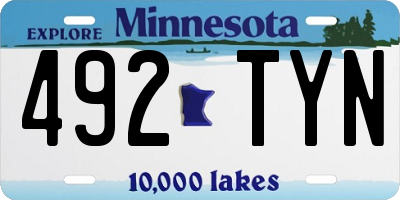 MN license plate 492TYN