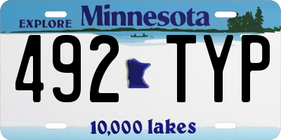 MN license plate 492TYP