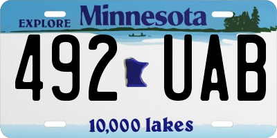 MN license plate 492UAB
