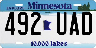 MN license plate 492UAD