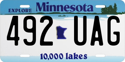 MN license plate 492UAG