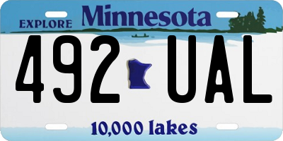 MN license plate 492UAL