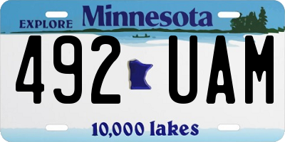 MN license plate 492UAM