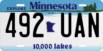 MN license plate 492UAN