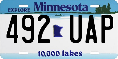 MN license plate 492UAP