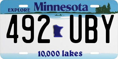 MN license plate 492UBY