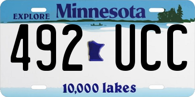 MN license plate 492UCC