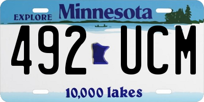 MN license plate 492UCM