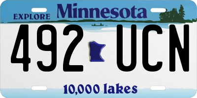 MN license plate 492UCN