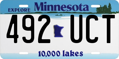 MN license plate 492UCT