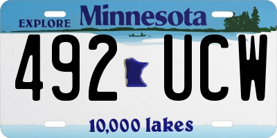 MN license plate 492UCW