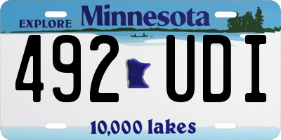 MN license plate 492UDI