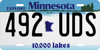MN license plate 492UDS