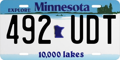 MN license plate 492UDT