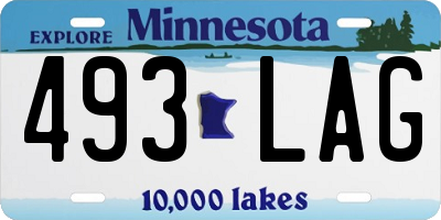 MN license plate 493LAG