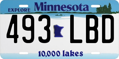 MN license plate 493LBD