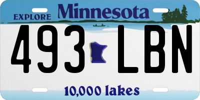 MN license plate 493LBN