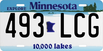 MN license plate 493LCG