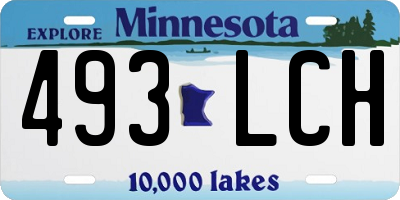 MN license plate 493LCH