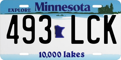 MN license plate 493LCK
