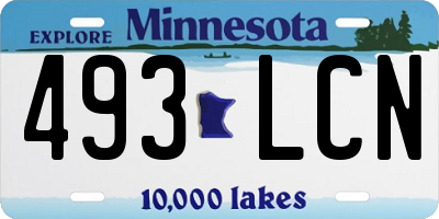 MN license plate 493LCN