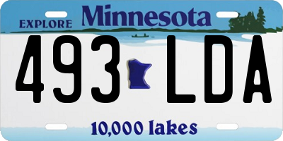 MN license plate 493LDA